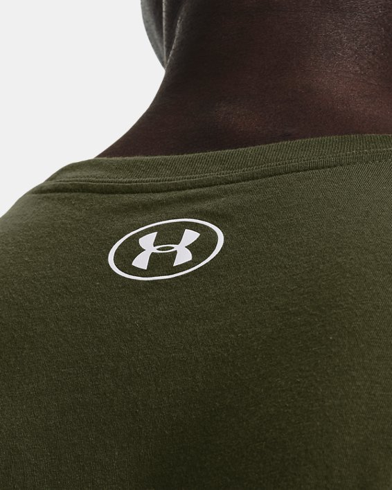 Men's UA Boxed Logo Outline Short Sleeve, Green, pdpMainDesktop image number 3